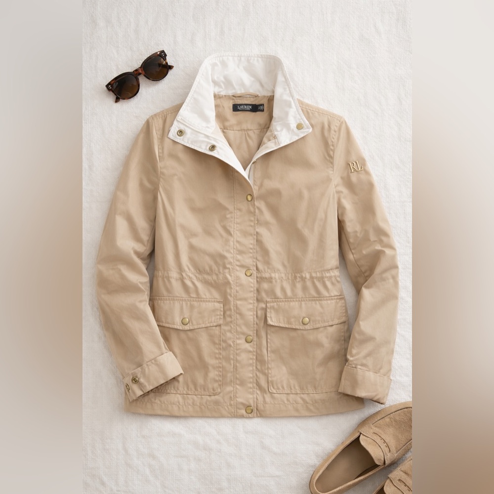 Ralph Lauren  Lightweight windbreaker Anorak Utility Jacket  Contrast Collar 6-8